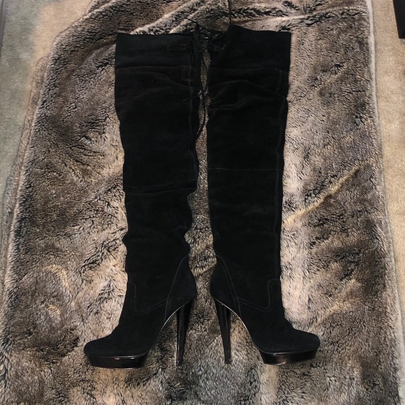 Steven Madden Over the Knee Thigh High Suede Boots - Picture 4 of 6